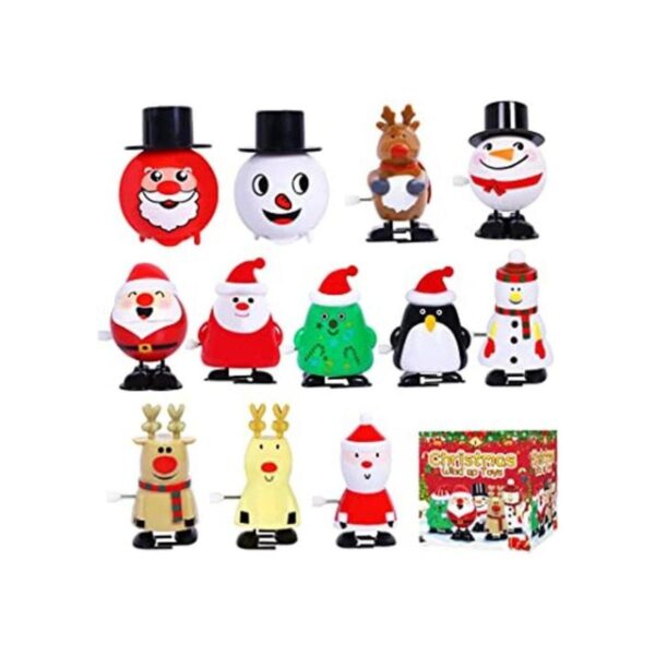 Max Fun Paquete de 12 juguetes de cuerda de Navidad para_1