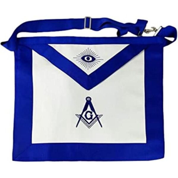 Masonic Master Mason Delantal bordado a máquina de piel_1