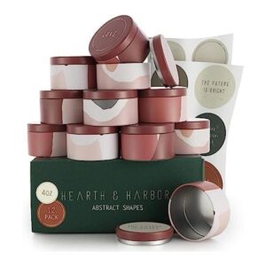 Hearth Harbor Tarros de lata para hacer velas