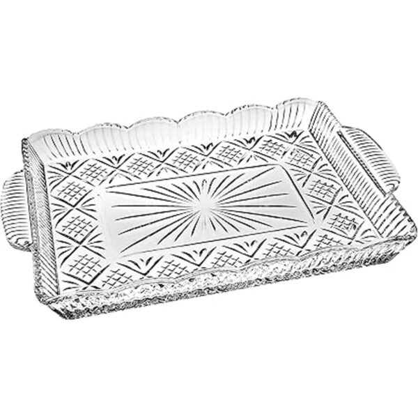 Godinger Bandeja rectangular de cristal Dublín transparente_2