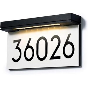 Números de casa alimentados por energía solar placas de_1