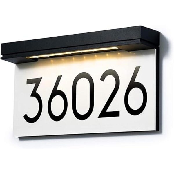 Números de casa alimentados por energía solar placas de_1