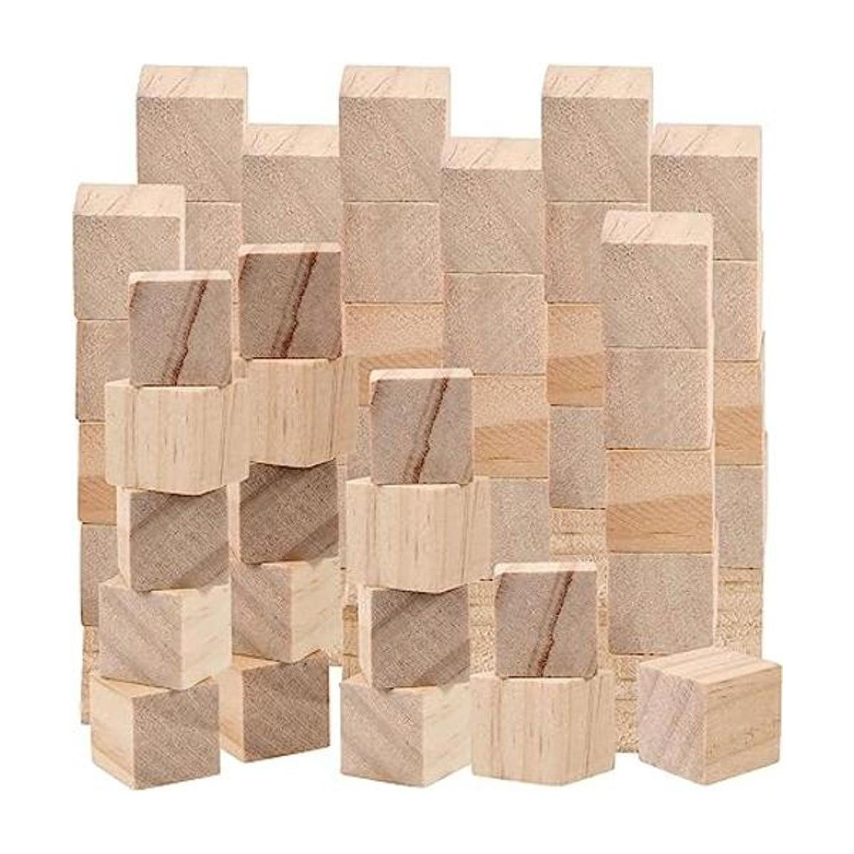 JEUIHAU 600 cubos de madera de 34 pulgadas bloques de