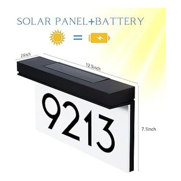 Números de casa alimentados con energía solar placas de_2