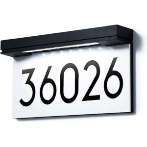 Números de casa alimentados con energía solar placas de_1