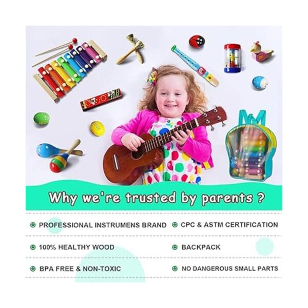 LOOIKOOS Instrumentos musicales para niños pequeños