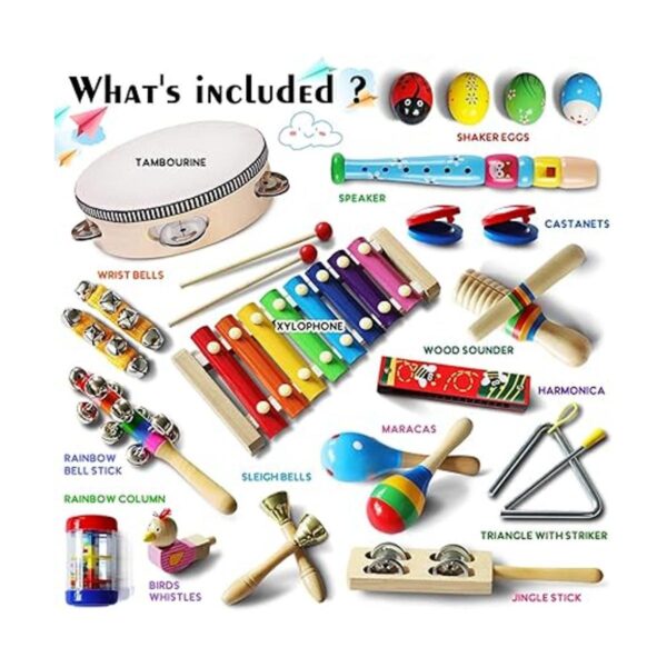 LOOIKOOS Instrumentos musicales para niños pequeños