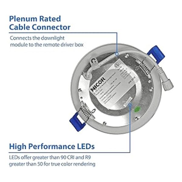 Luz nítida DLE421205KRDWH de 4.0 in. Downlight LED con