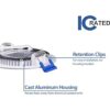 Luz nítida DLE421205KRDWH de 4.0 in. Downlight LED con