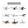 Juego de 3 ventiladores de techo universales de tamaño_2