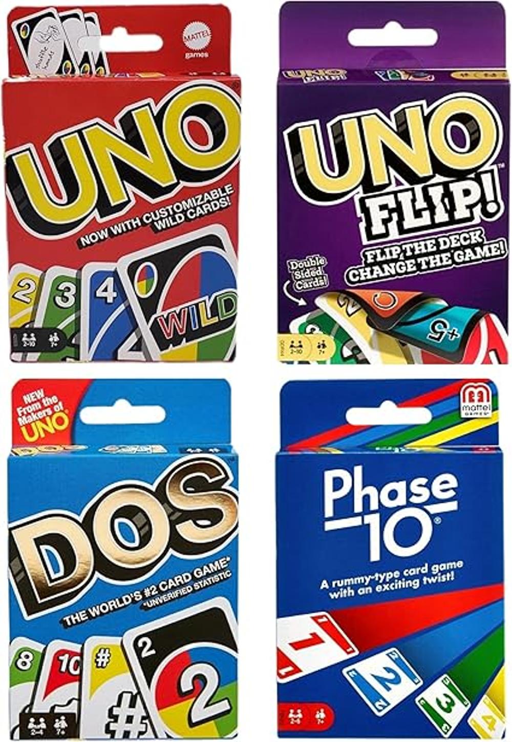 Mattel Family Card Game Variedad Pack Paquete de 4