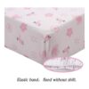 Juego de ropa de cama de cuna con elefante rosa de 3