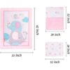 Juego de ropa de cama de cuna con elefante rosa de 3