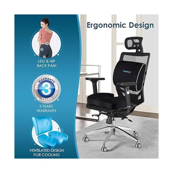 Cojín de asiento de coxis y almohada de apoyo lumbar para_6