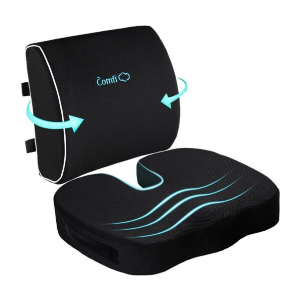 Cojín de asiento de coxis y almohada de apoyo lumbar para_1