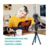 Kit de micrófono de vídeo para smartphone con luz LED
