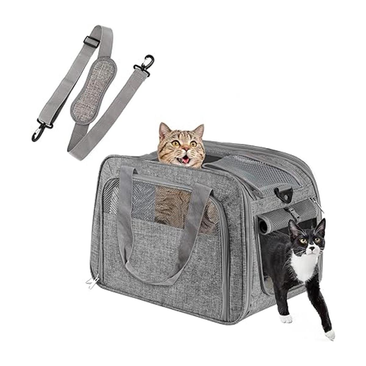 Hanjo Pets Transportadores para gatos grandes de 20