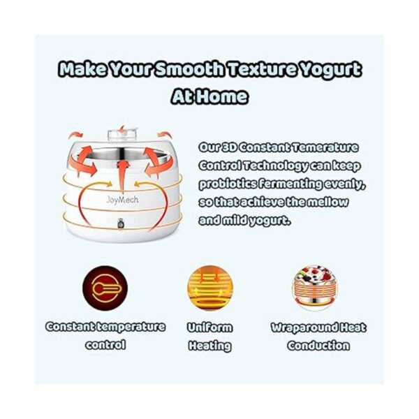 JoyMech Máquina compacta de yogur griego con control de_3