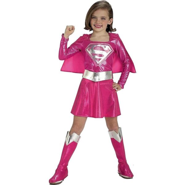 Disfraz infantil rosa de Supergirl bebé mayor de uno a_1