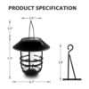 Otdair Farol solar de pared para exteriores llamas_2