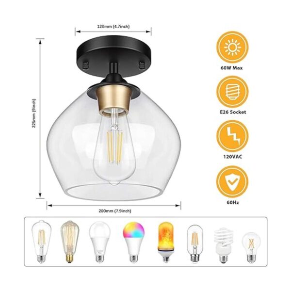 Moderna lámpara de techo con pantalla de cristal_3