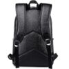 Mochila de cuero negro para computadora portátil para