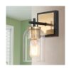 Durent Lighting Apliques de pared negros y dorados_1