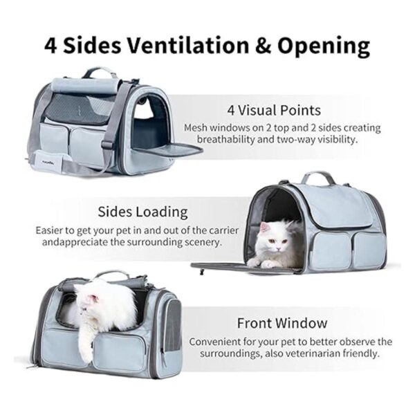 FUKUMARU Cat Carrier Airline Approved Soft Sided Dog_4