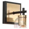 Durent Lighting Apliques de pared negros y dorados_5