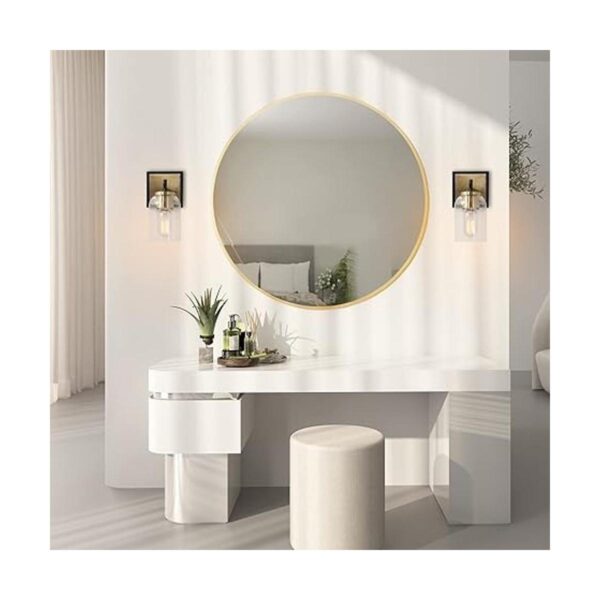 Durent Lighting Apliques de pared negros y dorados_3