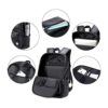 Mochila de cuero negro para computadora portátil para