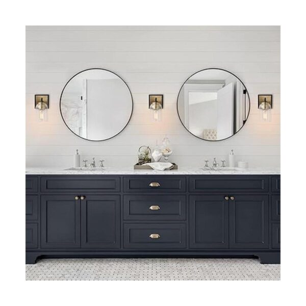 Durent Lighting Apliques de pared negros y dorados_4