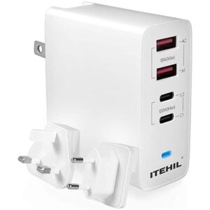ITEHIL Cargador de pared USB C de 100 W y 4 puertos_1