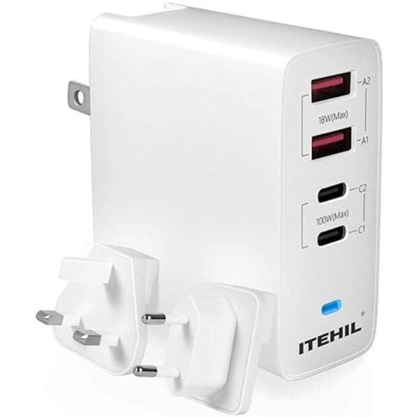 ITEHIL Cargador de pared USB C de 100 W y 4 puertos_1