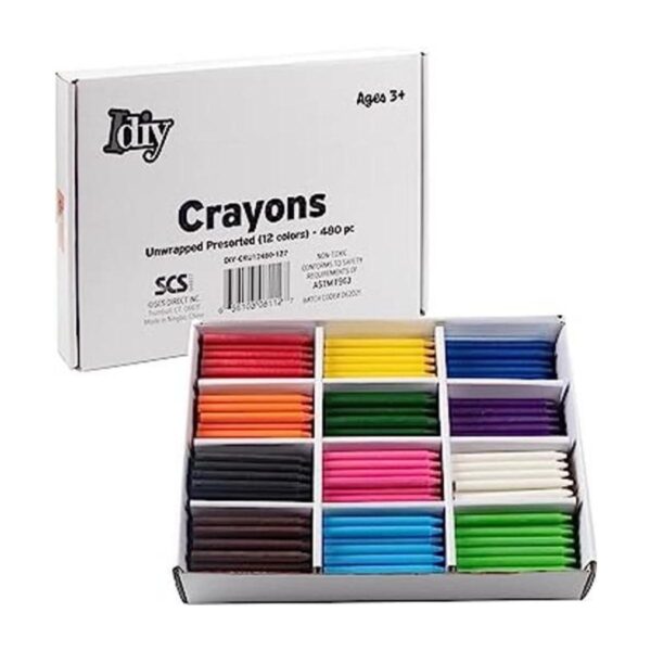 IDIY Crayones de cera a granel sin envolver 480_1