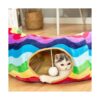 LUCKITTY Cama de túnel para perros y gatos con tubo de_4