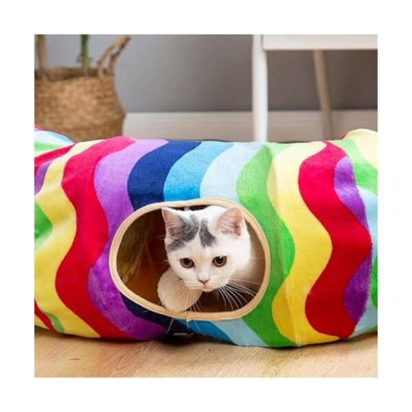LUCKITTY Cama de túnel para perros y gatos con tubo de_5