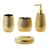 Juego de accesorios de baño dorados de 4 piezas de
