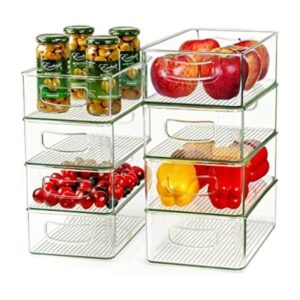 Juego de 8 cubos organizadores de refrigerador 4 grandes_1