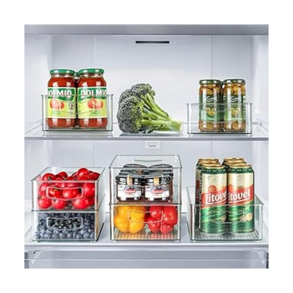 Juego de 8 cubos organizadores de refrigerador 4 grandes_2