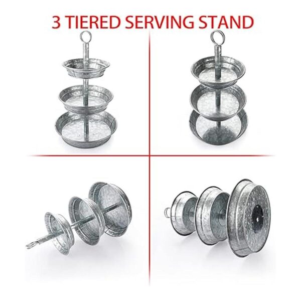 ELLDOO Bandeja de servir de 3 niveles soporte de bandeja