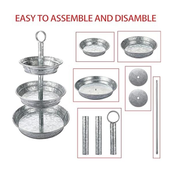 ELLDOO Bandeja de servir de 3 niveles soporte de bandeja