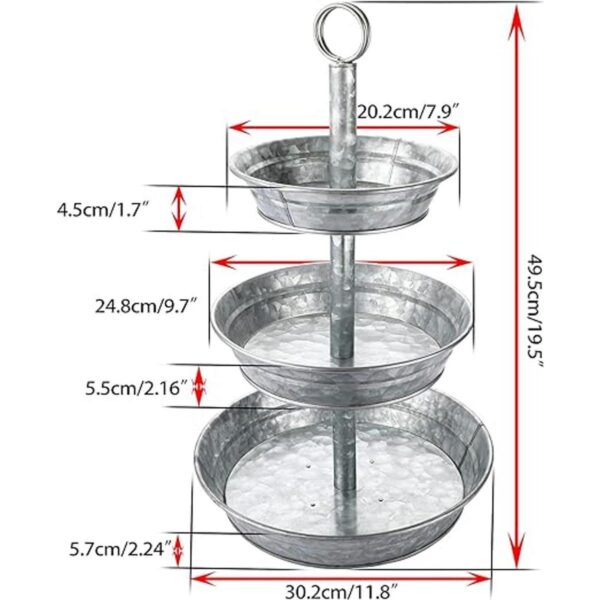 ELLDOO Bandeja de servir de 3 niveles soporte de bandeja