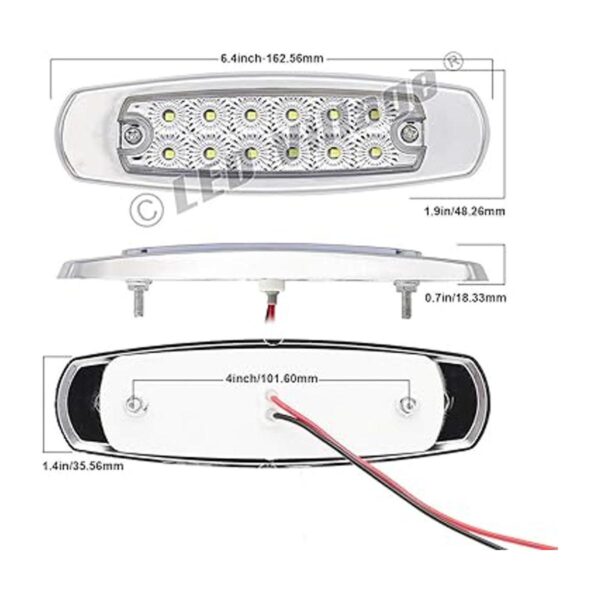 LedVillage Paquete de 10 12 V CC 6.4 pulgadas lente_3