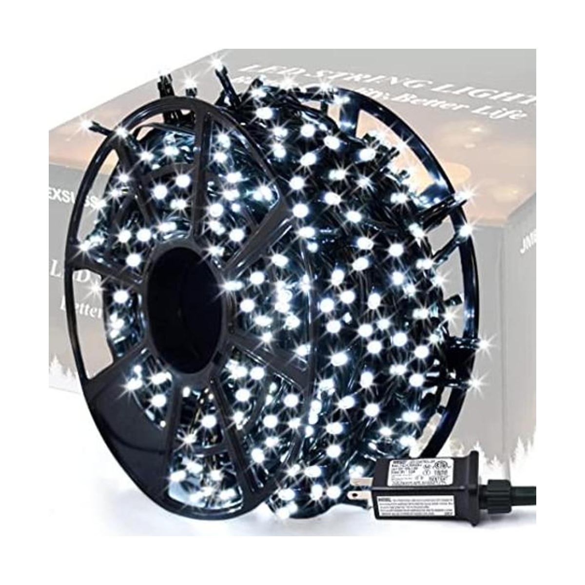 JMEXSUSS 500 luces LED blancas de Navidad para exteriores