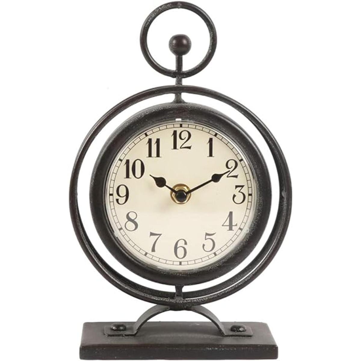 JUMBO HUMBLE Reloj de escritorio pequeño de metal vintage