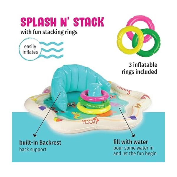 Tapete inflable para bebé con respaldo y divertidos