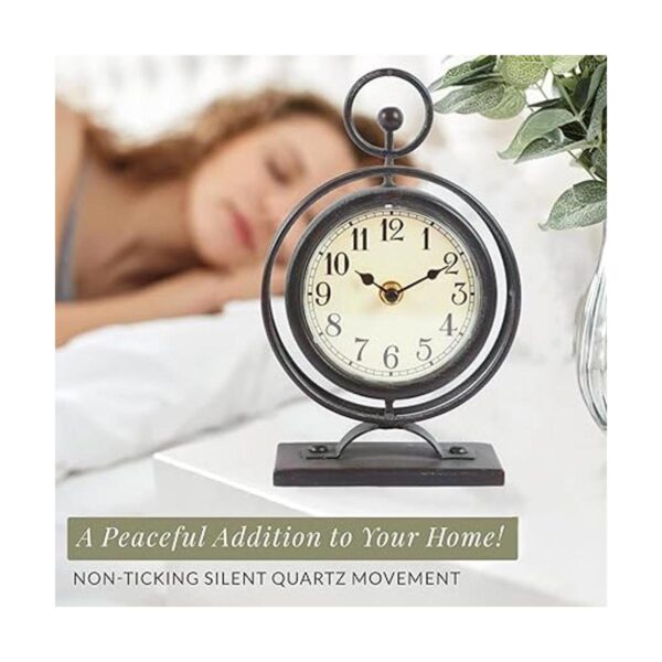 JUMBO HUMBLE Reloj de escritorio pequeño de metal vintage_6