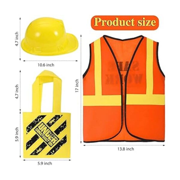 Disfraz de construcción de 24 piezas incluye bolsa de_3