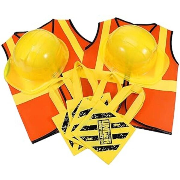 Disfraz de construcción de 24 piezas incluye bolsa de_4